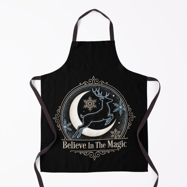Item preview, Believe In The Magic Flying Reindeer Crescent Moon Christmas designed and sold by TeNovaStudio ⭐⭐⭐⭐⭐.
