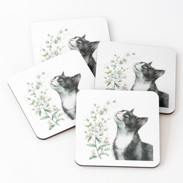 Item preview, Cat | Black & White Cat | Minimal Pet Aesthetic Art designed and sold by Mandayartstudio.