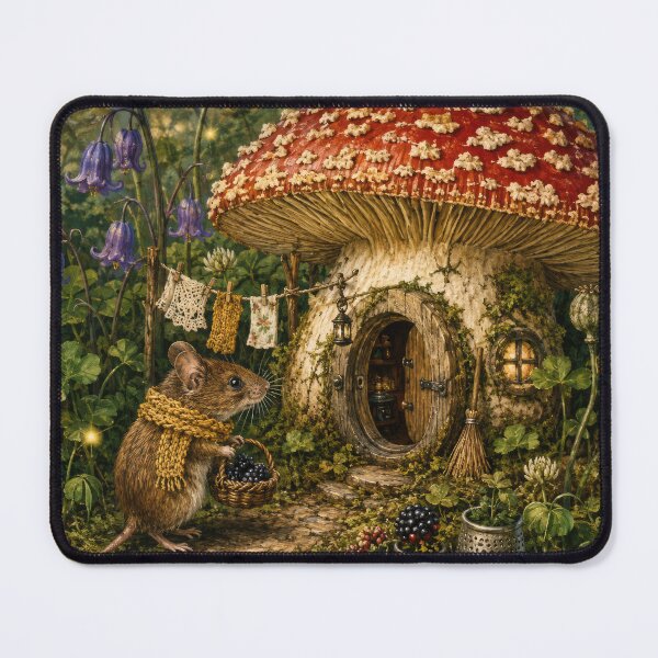 Item preview, The Blackberry Mouse and the Enchanted Mushroom Cottage designed and sold by thewandswant.