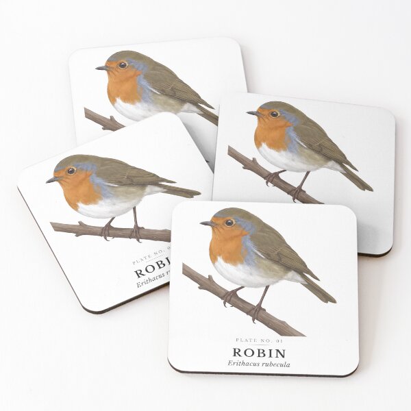 Item preview, Robin Vintage Bird Plate - Erithacus rubecula designed and sold by SavannahMerch.