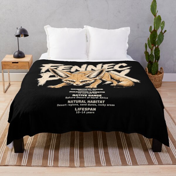 Item preview, Fierce Fennec Fox Illustration with Fun Facts designed and sold by rafaeltto.