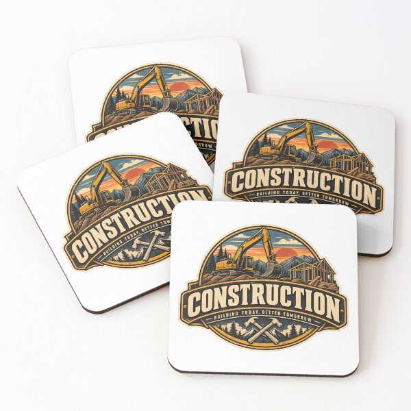 Item preview, Vintage Construction Logo – Construction Site and Worker Retro Style designed and sold by Dax Studio.