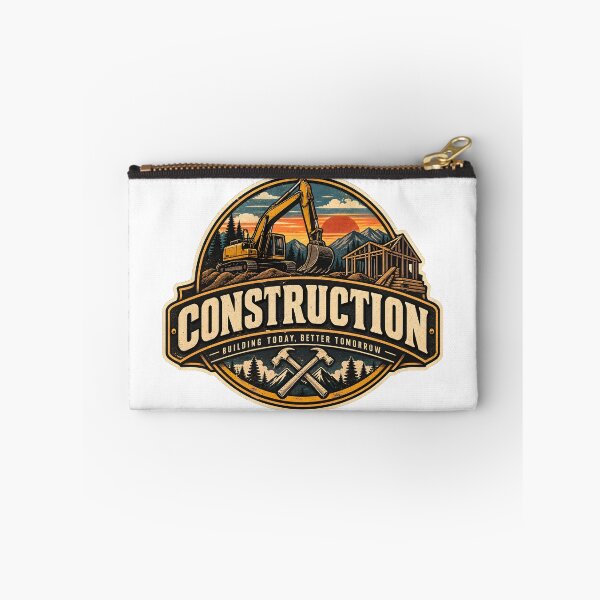 Item preview, Vintage Construction Logo – Construction Site and Worker Retro Style designed and sold by Dax Studio.
