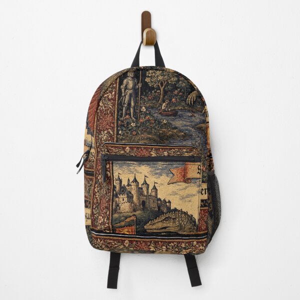 Item preview, Medieval tapestry style illustration of a dinosaur - Spinosaurus designed and sold by Vintage Designs +.