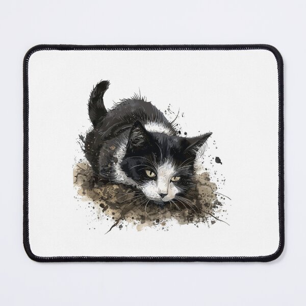 Item preview, Cat | Black & White Cat | Minimal Pet Aesthetic Art designed and sold by Mandayartstudio.