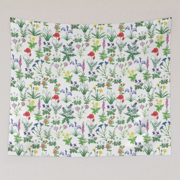 Item preview, British wildflowers identification illustartion  designed and sold by By Kelly Attenborough.