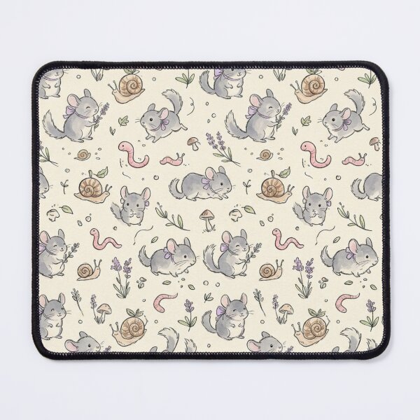 Item preview, Tiny Chinchillas & Worms & Snails Seamless Pattern designed and sold by StickVerse by Owais.