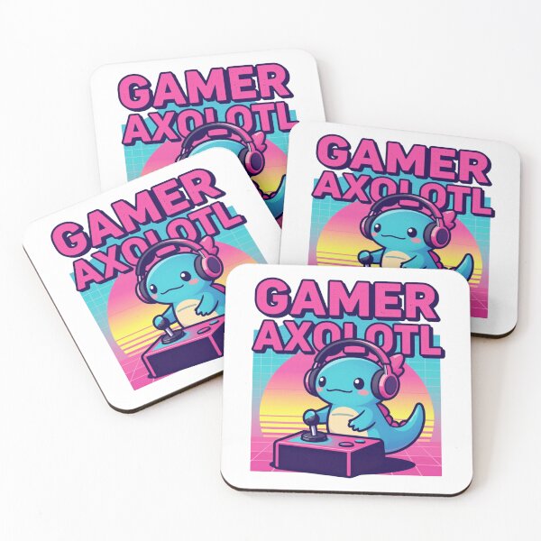 Item preview, 80s Retro Synthwave Gamer Axolotl Gaming Apparel designed and sold by A-to-y.