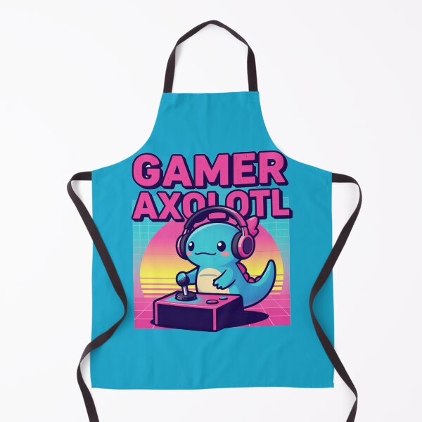Item preview, 80s Retro Synthwave Gamer Axolotl Gaming Apparel designed and sold by A-to-y.