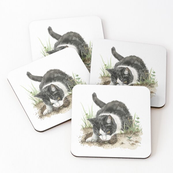 Item preview, Cat | Black & White Cat | Minimal Pet Aesthetic Art designed and sold by Mandayartstudio.