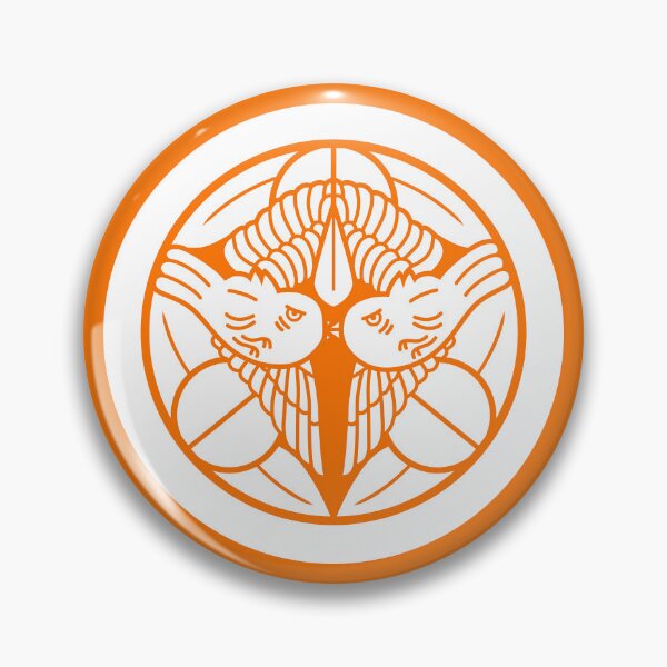 Item preview, Uesugi Kenshin Tobi-Suzume Crest Samurai Mon White Orange / Japanese Crest  designed and sold by 戦国まーけっと SENGOKU MARKET.