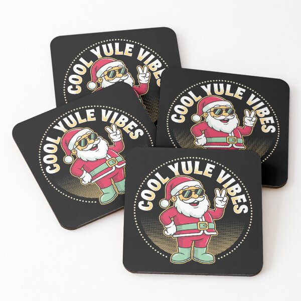 Item preview, Cool Yule Vibes Santa Claus Sunglasses Peace Sign Christmas designed and sold by TeNovaStudio ⭐⭐⭐⭐⭐.