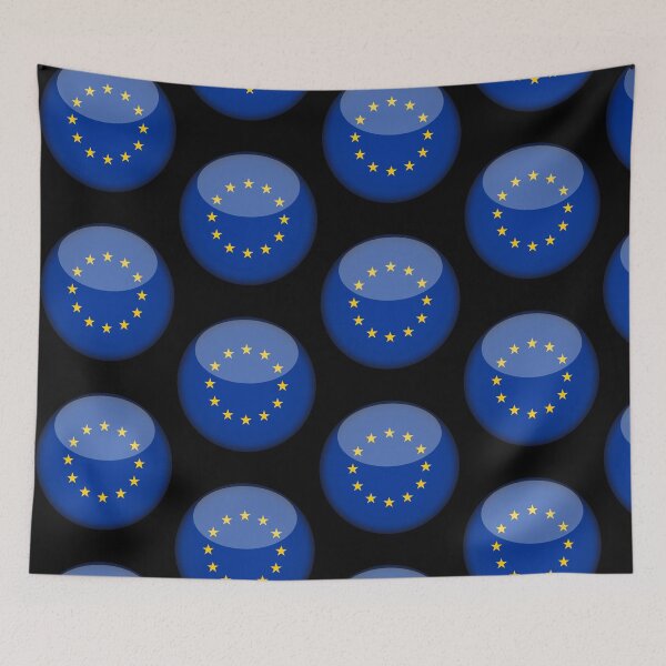 Item preview, European 3D Round Flag EU Union Pride Design designed and sold by yazdogs.