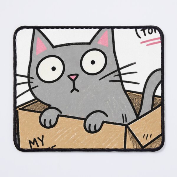 Item preview, This Is Fine Enough – Funny Cat in a Box designed and sold by LinaDesign Store.