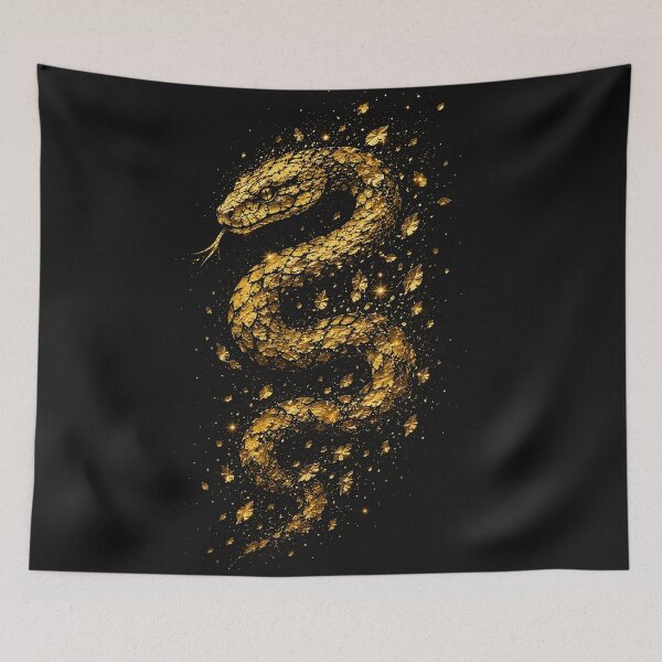 Item preview, Golden Snake Splatter Abstract Art designed and sold by GRFORA.
