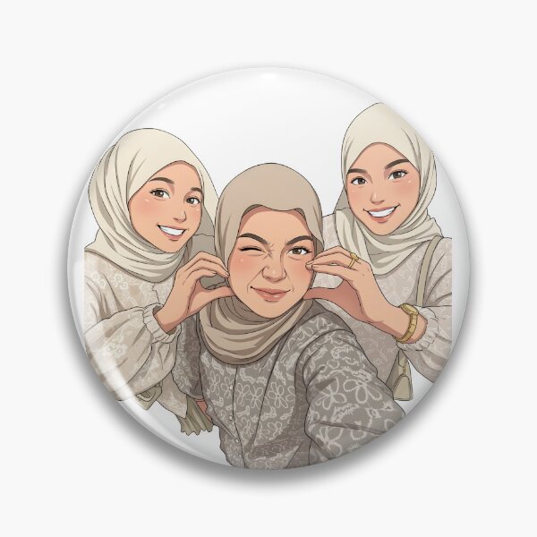 Artikelvorschau, Hijab-Porträt, beste Freundin für immer, Outfit des Tages, Eleganz, süße Illustration, Vektorgrafik entworfen und verkauft von sabartgunpla.