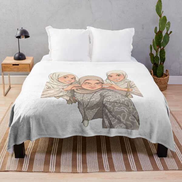 Item preview, Hijab Portrait best friend forever ootd elegance cute illustration vector art designed and sold by sabartgunpla.