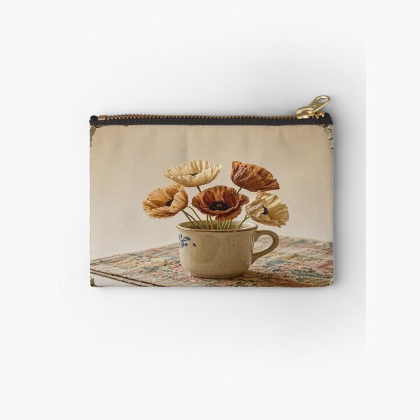 Item preview, Vintage Poppies in Ceramic Mug with Cracked Wall Framed Art designed and sold by Breezes-of-Ida.