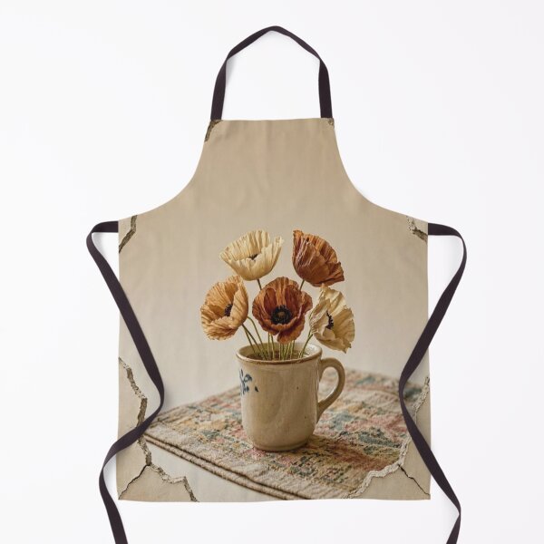 Item preview, Vintage Poppies in Ceramic Mug with Cracked Wall Framed Art designed and sold by Breezes-of-Ida.