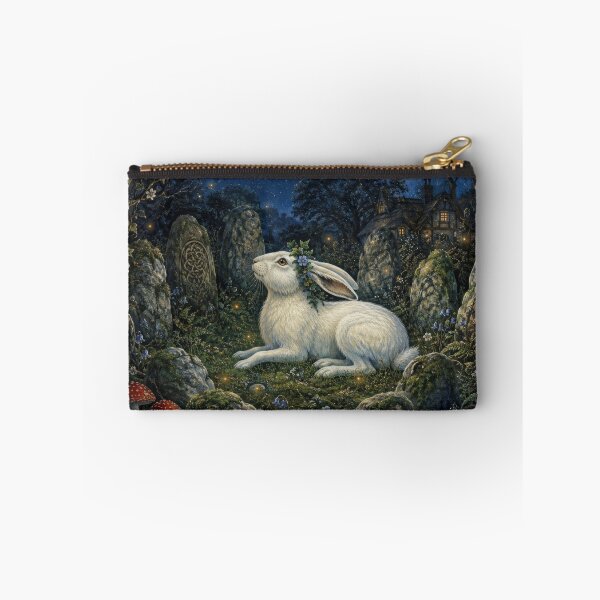 Item preview, Moonlit Celtic Hare in the Enchanted Forest designed and sold by thewandswant.