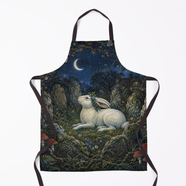 Item preview, Moonlit Celtic Hare in the Enchanted Forest designed and sold by thewandswant.
