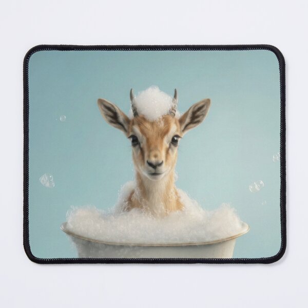 Item preview, Baby Gazelle Bubble Bath Cute Nursery Bathroom Wall Art designed and sold by LazyOwlStore.