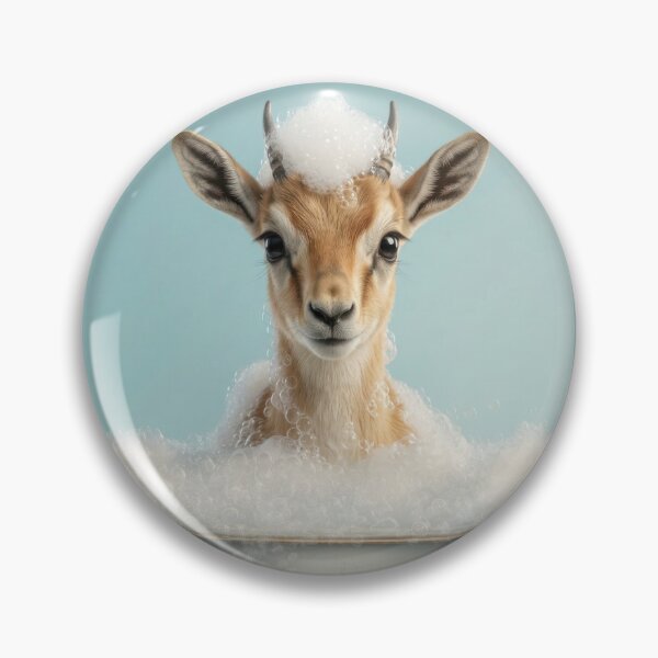 Item preview, Baby Gazelle Bubble Bath Cute Nursery Bathroom Wall Art designed and sold by LazyOwlStore.