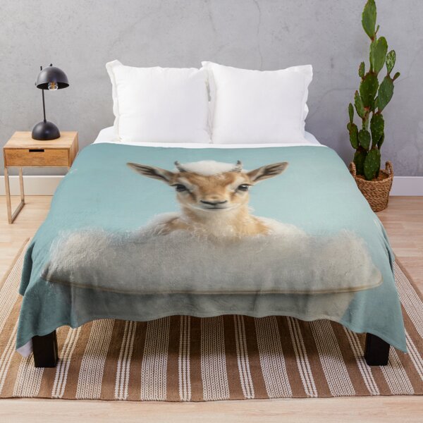 Item preview, Baby Gazelle Bubble Bath Cute Nursery Bathroom Wall Art designed and sold by LazyOwlStore.