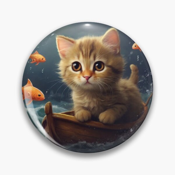 Item preview, A kitten sailing designed and sold by Designfs.