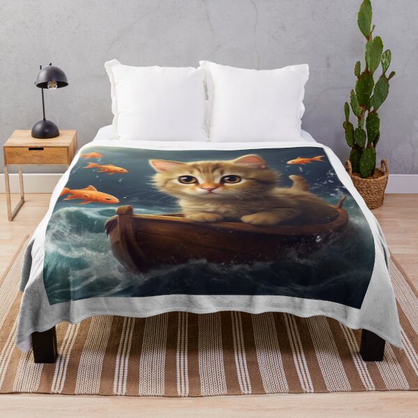 Item preview, A kitten sailing designed and sold by Designfs.