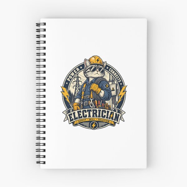 Item preview, Electrician Cat – Vintage Retro Electrical Worker designed and sold by NameOne.
