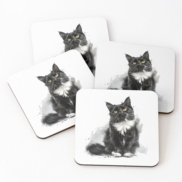 Item preview, Cat | Black & White Cat | Minimal Pet Aesthetic Art designed and sold by Mandayartstudio.