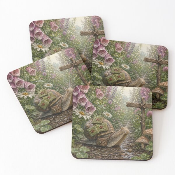 Item preview, The Woodland Snail Postman designed and sold by thewandswant.