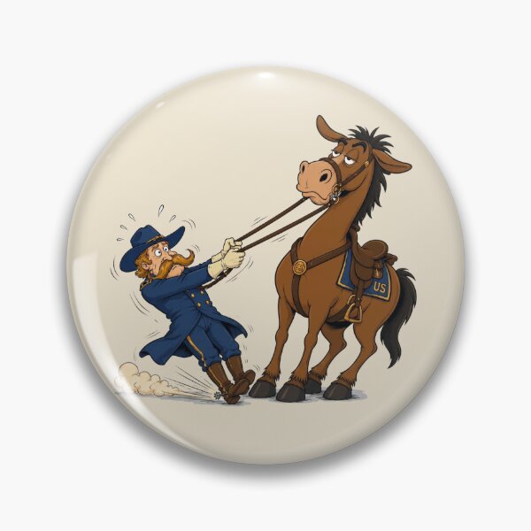 Item preview, "Whoa, Mule! Cavalry Soldier Struggle" designed and sold by MischiefFoundry.