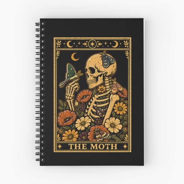 Item preview, Moth and Skeleton Floral Art Print Halloween designed and sold by rafaeltto.