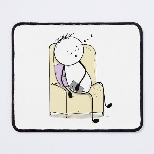 Item preview, Asleep While Scrolling – Hand-drawn Relatable Digital Illustration & Print designed and sold by MyVisionaryHuez.