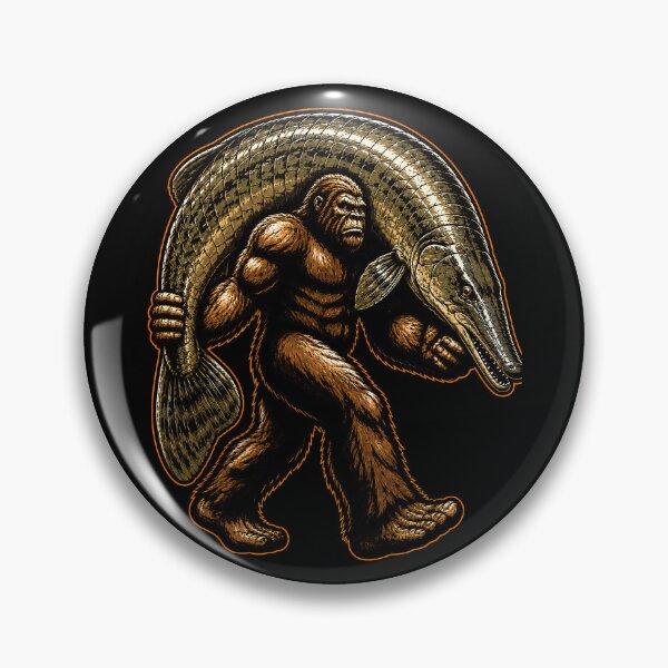 Item preview, Bigfoot carrying a giant fish illustration designed and sold by rafaeltto.