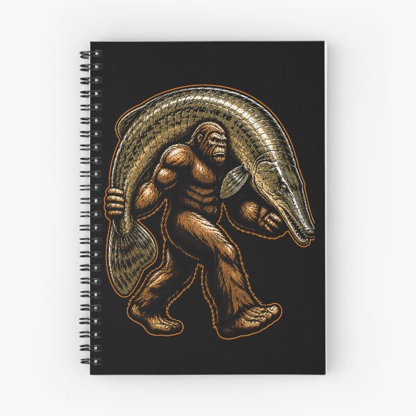 Item preview, Bigfoot carrying a giant fish illustration designed and sold by rafaeltto.