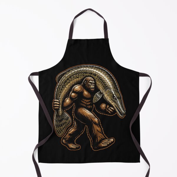 Item preview, Bigfoot carrying a giant fish illustration designed and sold by rafaeltto.