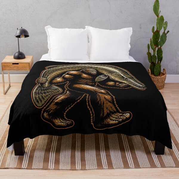 Item preview, Bigfoot carrying a giant fish illustration designed and sold by rafaeltto.