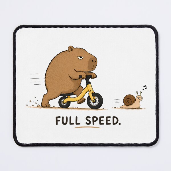 Item preview, Full Speed Capybara Scooter and Snail designed and sold by LazyPaw Design.