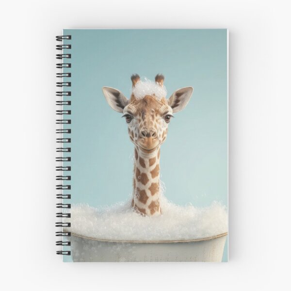 Item preview, Baby Giraffe Bubble Bath Cute Nursery Bathroom Wall Art designed and sold by LazyOwlStore.
