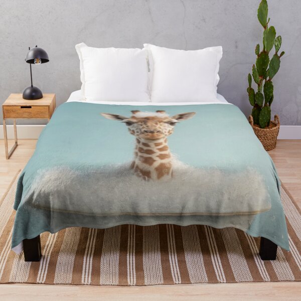 Item preview, Baby Giraffe Bubble Bath Cute Nursery Bathroom Wall Art designed and sold by LazyOwlStore.