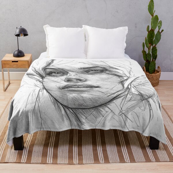 Item preview, Expressive Sketch Woman Portrait Looking Up designed and sold by YAM716.