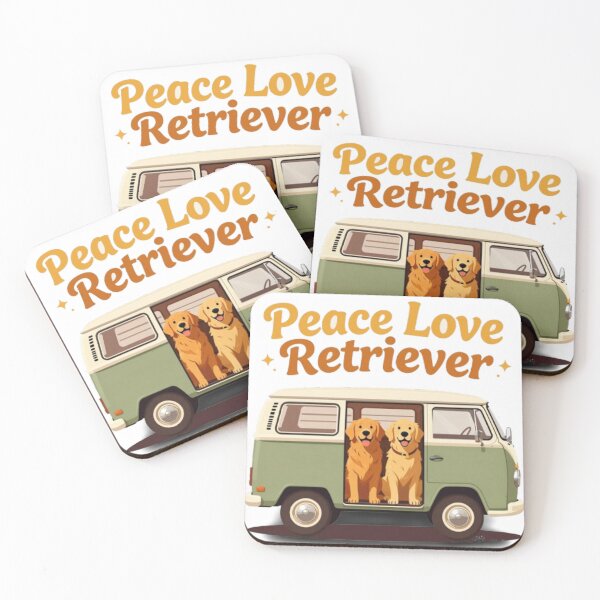 Item preview, 70s Retro Van Life Golden Retriever Vintage Dog designed and sold by A-to-y.