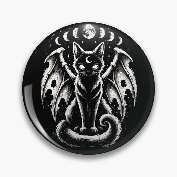 Item preview, Mystical Black Cat with Wings and Moon Phases Halloween designed and sold by rafaeltto.