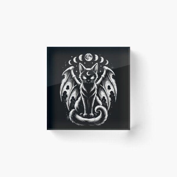 Item preview, Mystical Black Cat with Wings and Moon Phases Halloween designed and sold by rafaeltto.