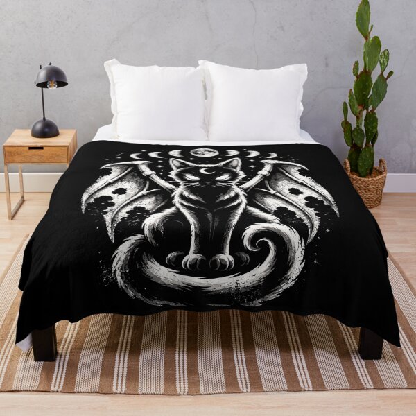 Item preview, Mystical Black Cat with Wings and Moon Phases Halloween designed and sold by rafaeltto.
