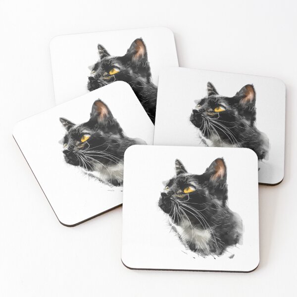 Item preview, Cat | Black & White Cat | Minimal Pet Aesthetic Art designed and sold by Mandayartstudio.