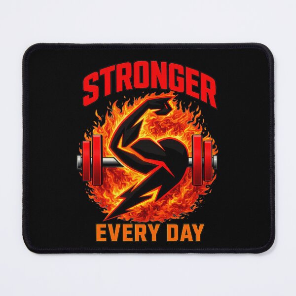 Item preview, Stronger Every Day Motivational Gym Design Fitness Workout designed and sold by StrongEveryDayStore.